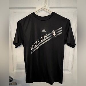 Adidas Black and White Short Sleeve Tee white Sox